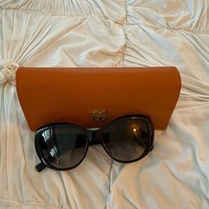 Tory Burch black Sunglasses with Orange Case